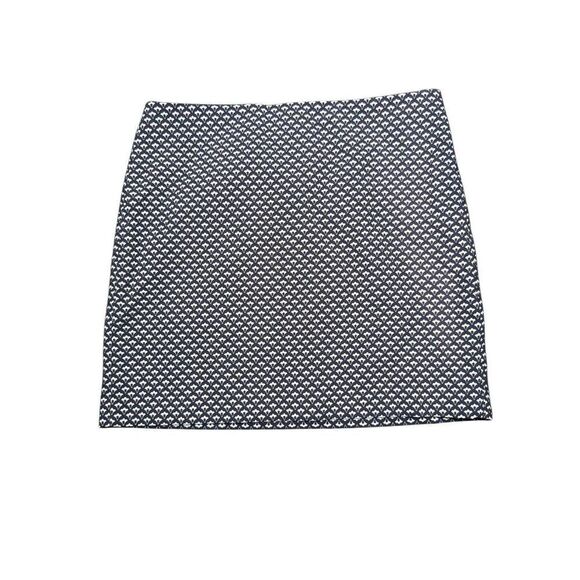 Ann Taylor Petite Skirt Blue White Diamond Pattern Pencil Career Women's Size 14 - Picture 1 of 4
